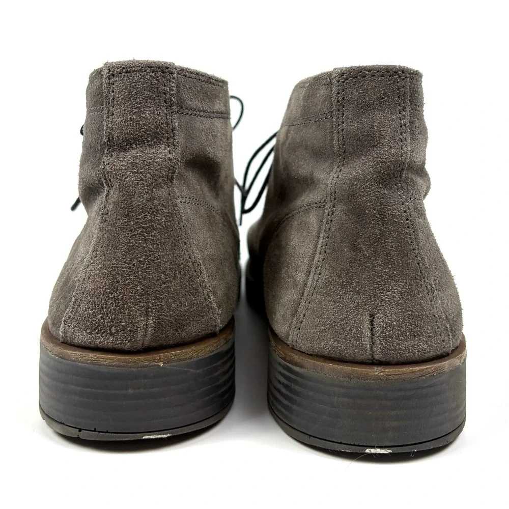 Nordstrom Mens Shop Grayson Waterproof Suede Chukka Boot Sz 46 12.5/13 Gray Itly